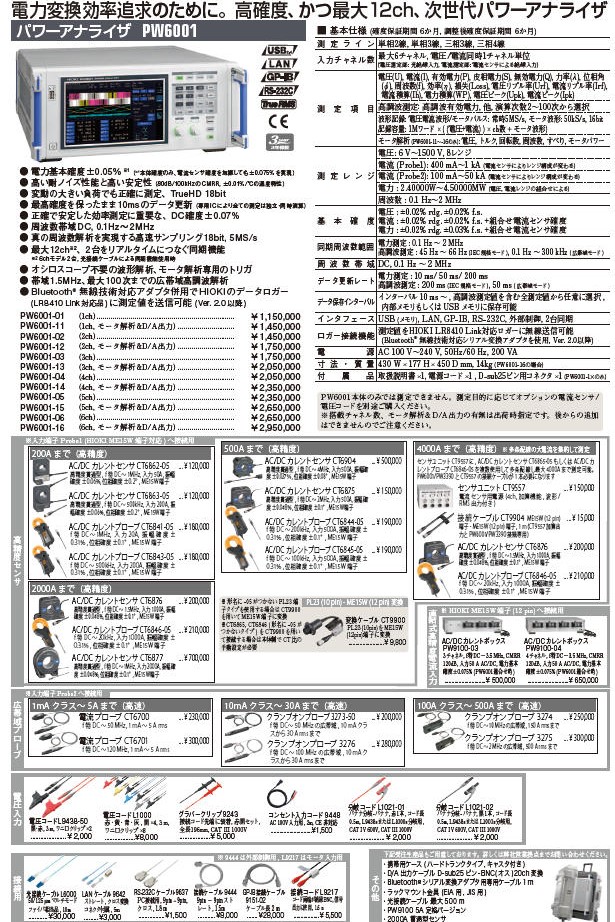 日置電機(HIOKI) パワーアナライザ PW6001-14 [要エンドユーザー情報]-